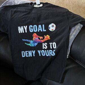 Port and Company Black Tee with Colorful Graphic